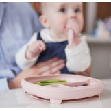 Różowy talerzyk z przyssawką i przegródką 2w1 Blush B.Box