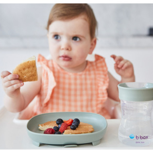 Szałwiowy talerzyk z przyssawką i przegródką 2w1 Sage B.Box