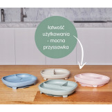 Szałwiowy talerzyk z przyssawką i przegródką 2w1 Sage B.Box