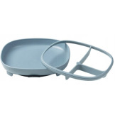 Niebieski talerzyk z przyssawką i przegródką 2w1 Ocean B.Box