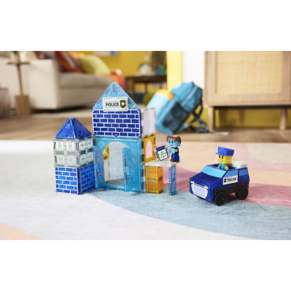 POLICE STATION klocki magnetyczne zestaw 35 el. Magna-Tiles 3+