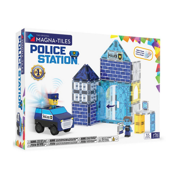POLICE STATION klocki magnetyczne zestaw 35 el. Magna-Tiles 3+
