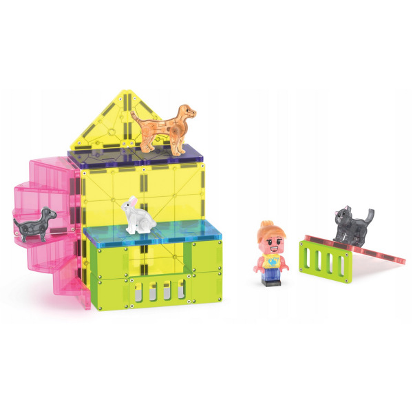 PET PLAYHOUSE klocki magnetyczne zestaw 50 el. Magna-Tiles 3+