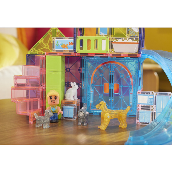 PET PLAYHOUSE klocki magnetyczne zestaw 50 el. Magna-Tiles 3+
