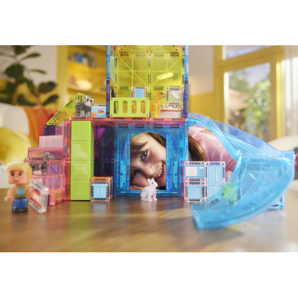 PET PLAYHOUSE klocki magnetyczne zestaw 50 el. Magna-Tiles 3+