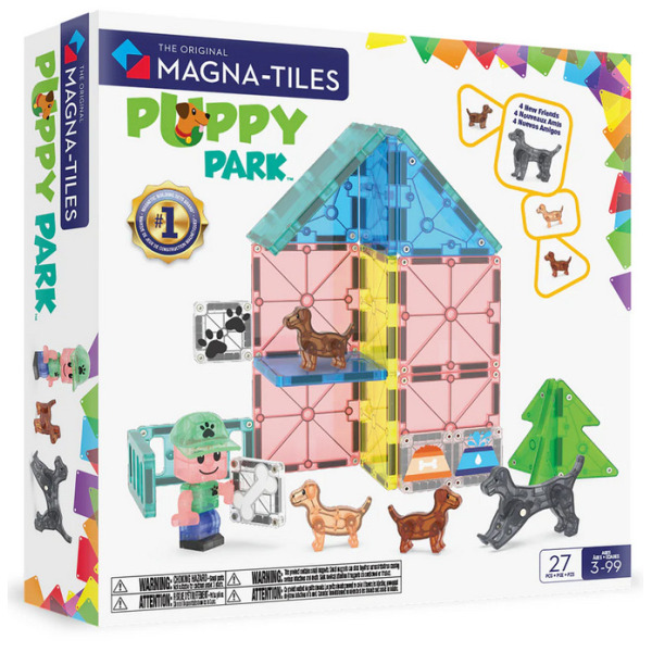 PUPPY PARK  klocki magnetyczne zestaw 27 el. Magna-Tiles 3+