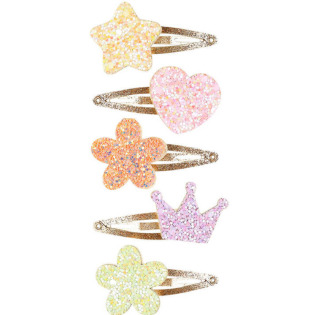 KSZTAŁTY brokatowe spinki do włosów 5 szt. Carolina Souza 3+