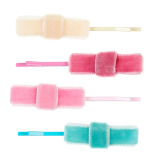 AKSAMITNE KOKARDKI pastelowe wsuwki do włosów 4 szt. Robyn Souza 4+