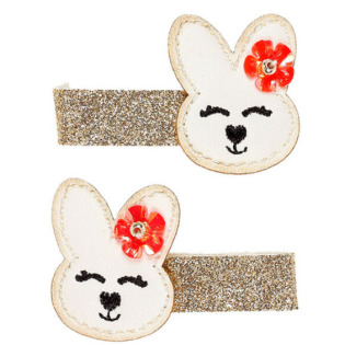 BROKATOWE KRÓLICZKI spinki do włosów 2 szt. Rena Souza 3+