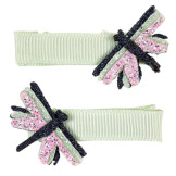 BROKATOWE WAŻKI spinki do włosów 2 szt. Yoia Souza 3+