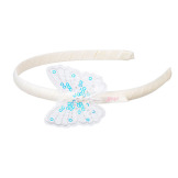 OPASKA DO WŁOSÓW z motylem Belia biała Souza 3+