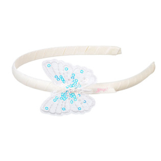 OPASKA DO WŁOSÓW z motylem Belia biała Souza 3+