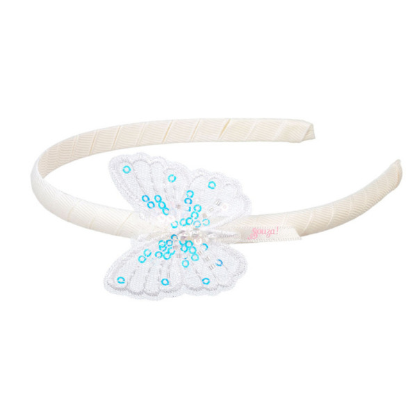 OPASKA DO WŁOSÓW z motylem Belia biała Souza 3+