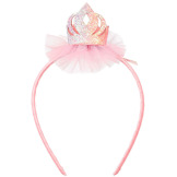 OPASKA DO WŁOSÓW z mini-koroną brokatowo-tiulową Yris Souza 3+