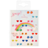 KWIATKI I SERCA kolczyki samoprzylepne zestaw 19 par Souza 4+