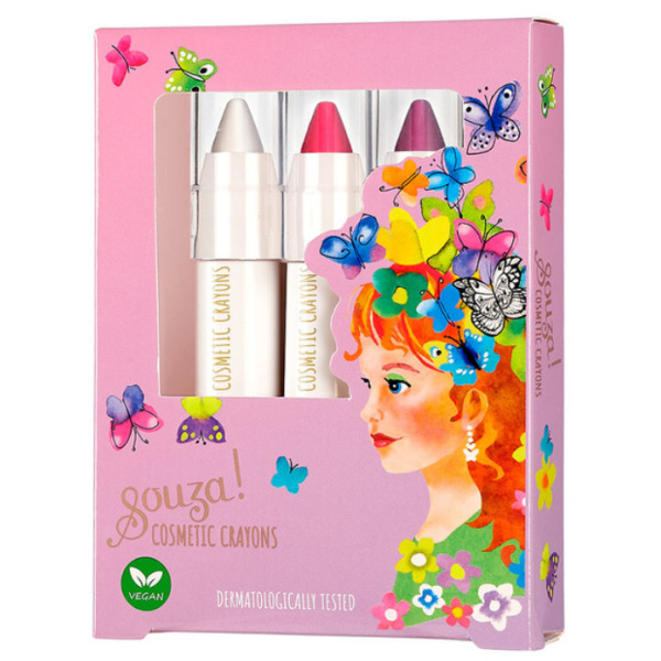 Kredki do twarzy i ciała dla dzieci 3 szt. zestaw kreatywny Souza 3+