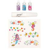 SYRENKA brokatowe tatuaże z kryształkami zestaw kreatywny 5 el. Souza 6+