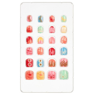 KWIATKI sztuczne paznokcie samoprzylepne zestaw 24 szt. Souza 4+