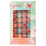 KWIATKI sztuczne paznokcie samoprzylepne zestaw 24 szt. Souza 4+