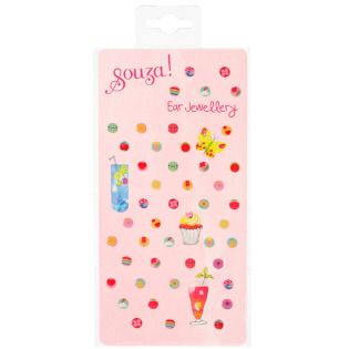 OWOCE kolczyki samoprzylepne duży zestaw 45 szt. Souza 4+