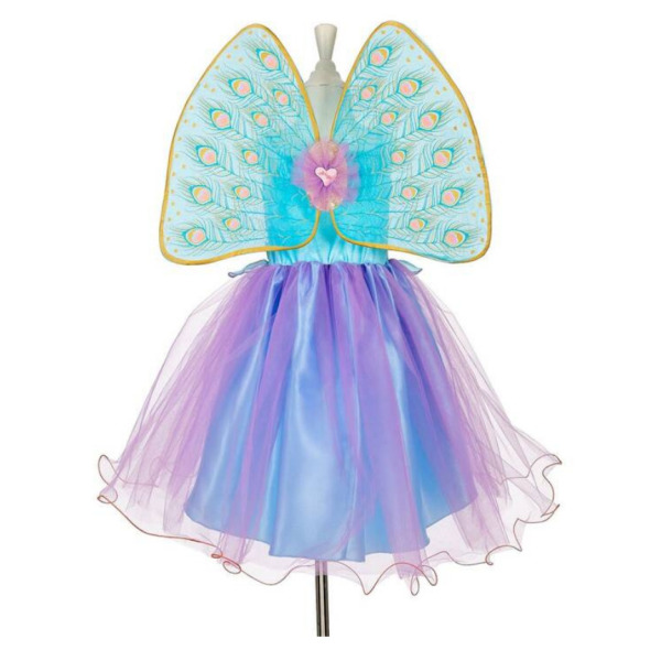 WRÓŻKA TAMARA Kostium sukienka i skrzydła w pawie pióra 5-7 Souza