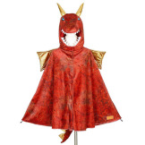 CZERWONY SMOK Kostium peleryna z kapturem - maską Red dragon 4-7 lat Souza