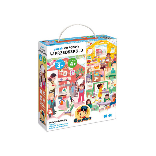 CO ROBIMY PRZEDSZKOLU tekturowe puzzle 40 el. Czuczu 3+