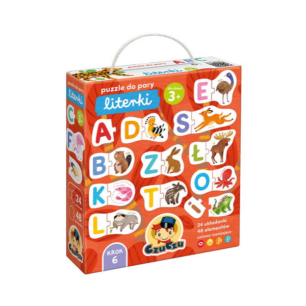 LITERKI puzzle do pary 48 el. nauka czytania Czuczu 3+