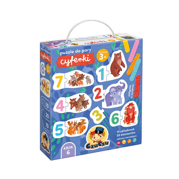 CYFERKI puzzle do pary 20 el. nauka liczenia Czuczu 3+