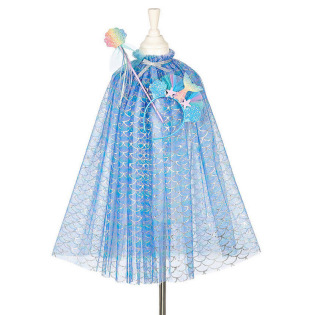 MARLYA Peleryna z opaską do włosów i różdżką kostium syrenka 5-7 lat Souza