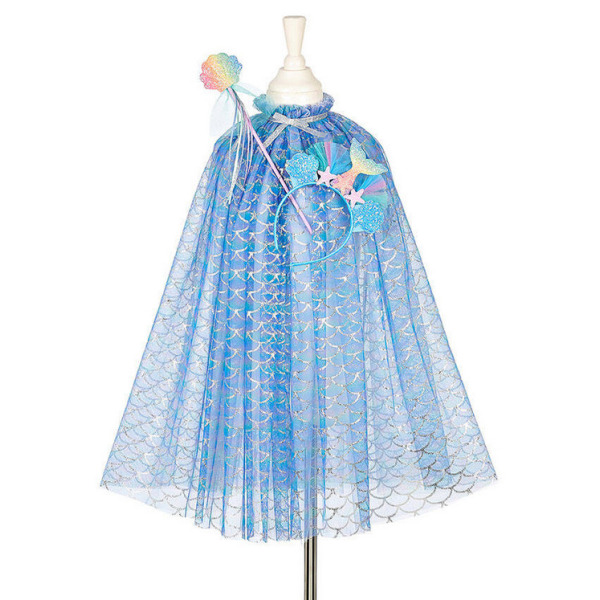 MARLYA Peleryna z opaską do włosów i różdżką kostium syrenka 5-7 lat Souza