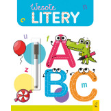 LITERY. WESOŁA NAUKA książeczka zeszyt z pisakiem zmazywalnym nauka pisania Wilga 3+