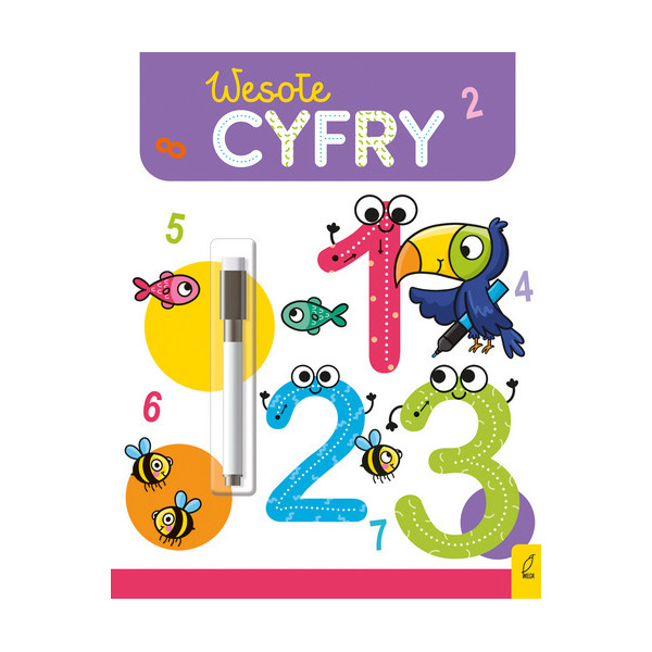 CYFRY. WESOŁA NAUKA książeczka zeszyt z pisakiem zmazywalnym nauka pisania Wilga 3+