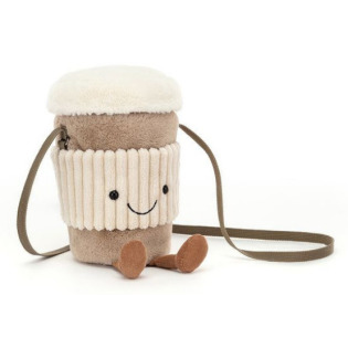 KUBECZEK KAWY NA WYNOS materiałowa torebka na ramię zabawna Jellycat 3+