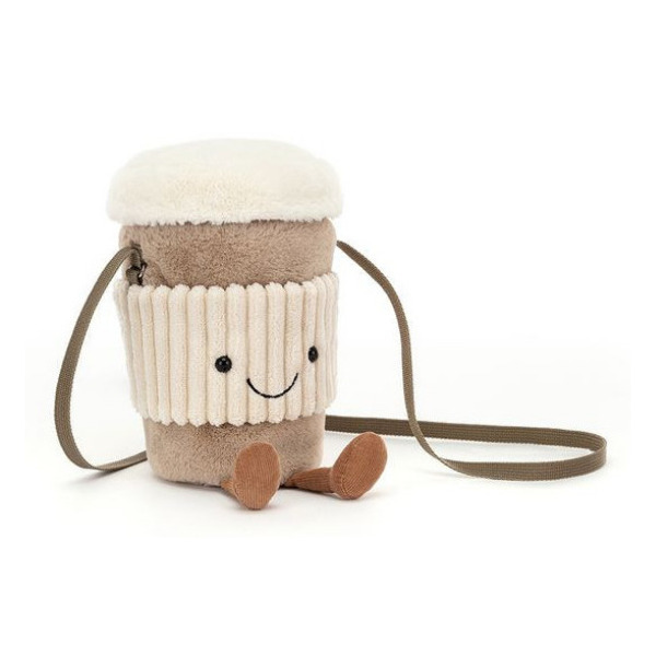 KUBECZEK KAWY NA WYNOS materiałowa torebka na ramię zabawna Jellycat 3+