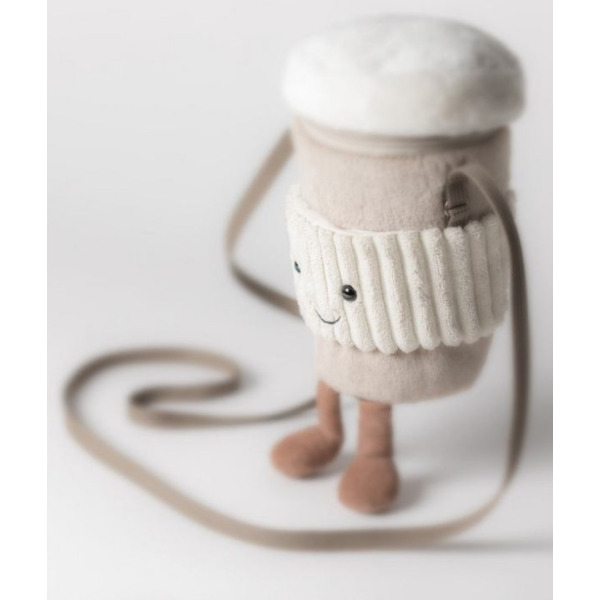 KUBECZEK KAWY NA WYNOS materiałowa torebka na ramię zabawna Jellycat 3+
