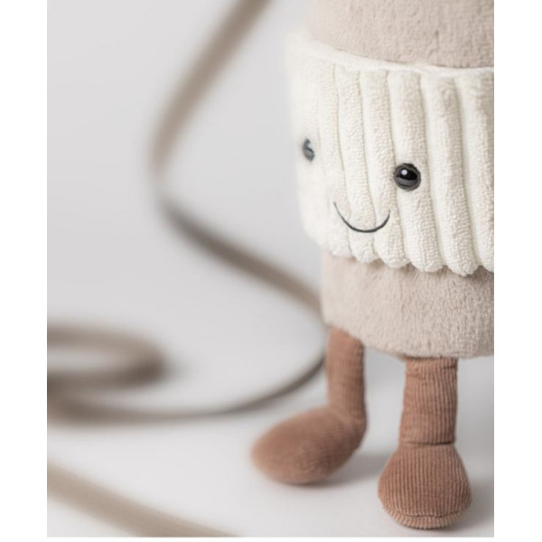 KUBECZEK KAWY NA WYNOS materiałowa torebka na ramię zabawna Jellycat 3+