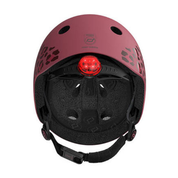 WILDCAT wiśniowy kask rowerowy dla dzieci rozmiar XXS-S 1-5 lat Scoot and Ride