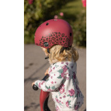 WILDCAT wiśniowy kask rowerowy dla dzieci rozmiar XXS-S 1-5 lat Scoot and Ride