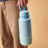 Niebieska silikonowa nakładka na butelkę termiczną 1L Lagoon B.Box