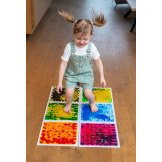 ŚCIEŻKA SENSORYCZNA fakturowe płytki z cieczą 30x30 cm zestaw 6 el. Tullo 3+