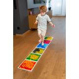 ŚCIEŻKA SENSORYCZNA fakturowe płytki z cieczą 30x30 cm zestaw 6 el. Tullo 3+