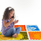 ŚCIEŻKA SENSORYCZNA fakturowe płytki z cieczą 30x30 cm zestaw 6 el. Tullo 3+