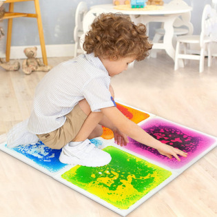 ŚCIEŻKA SENSORYCZNA płytki z cieczą 30x30 cm zestaw 4 el. Tullo 3+