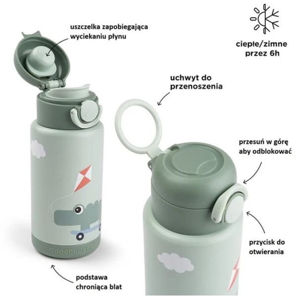 Butelka termiczna 340 ml Playground Green Done By Deer