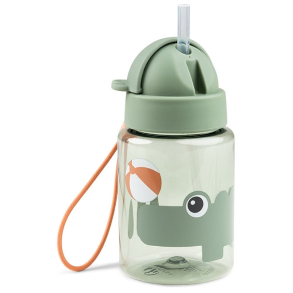 Mały bidon ze słomką 280 ml Playground Green Done By Deer