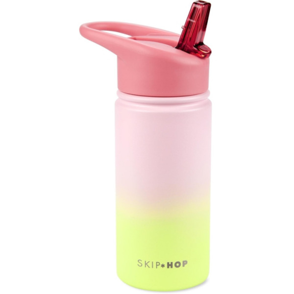 BUTELKA termiczna z ustnikiem ze słomka wymienną 450 ml Ombre Pink Wander Skip Hop