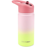 BUTELKA termiczna z ustnikiem ze słomka wymienną 450 ml Ombre Pink Wander Skip Hop