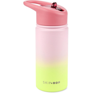 BUTELKA termiczna z ustnikiem ze słomka wymienną 450 ml Ombre Pink Wander Skip Hop