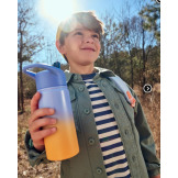 BUTELKA termiczna z ustnikiem ze słomka wymienną 450 ml Ombre Blue Wander Skip Hop